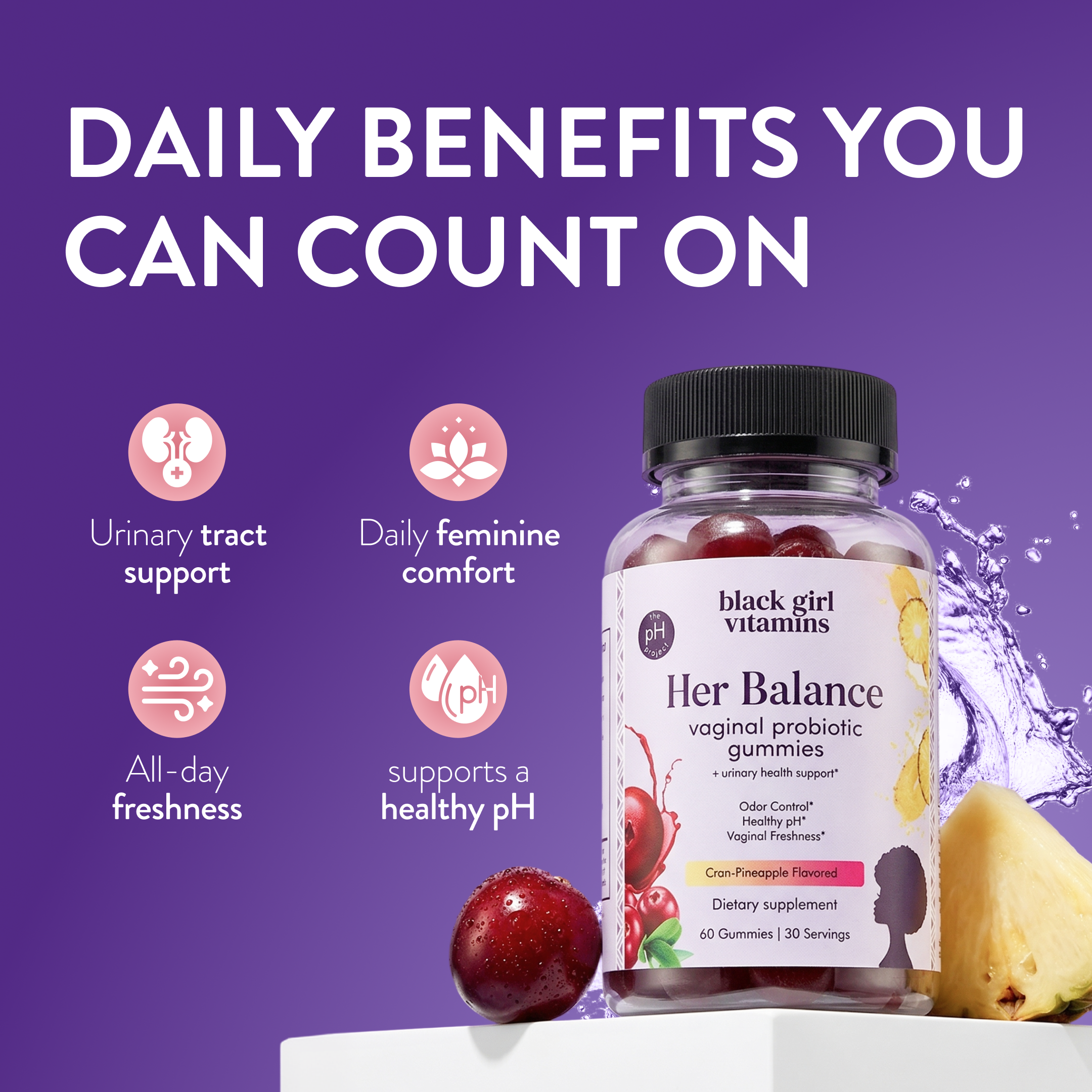 Black Girl Vitamins | Her Balance Vaginal Probiotic Gummies, photo 2 of 3