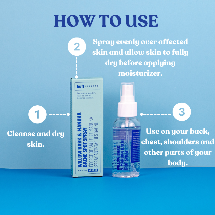 Buff Experts | Willow Bark & Manuka Bacne Spot Spray, photo 4 of 5