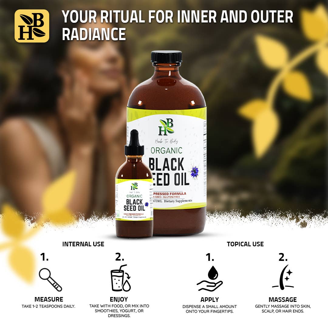 Herb To Body - Organic Black Seed Oil (Cold-Pressed) - Bulk Wholesale Sizes, photo 4 of 8