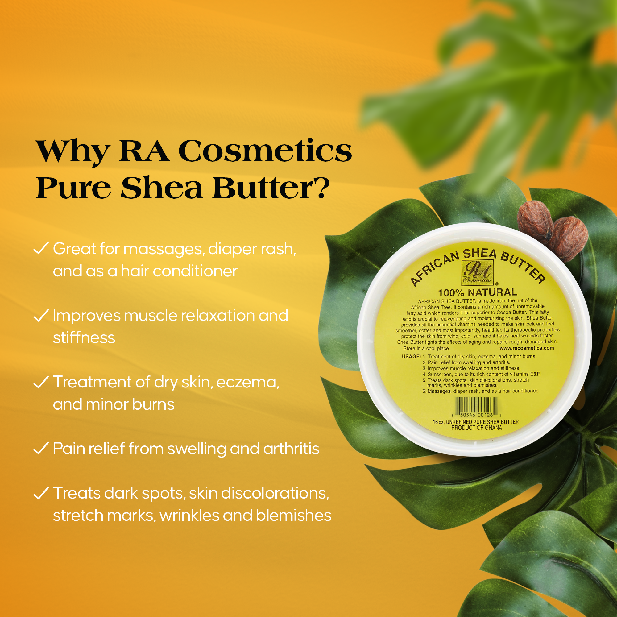 RA Cosmetics | 100% African Shea Butter - Yellow, photo 4 of 7