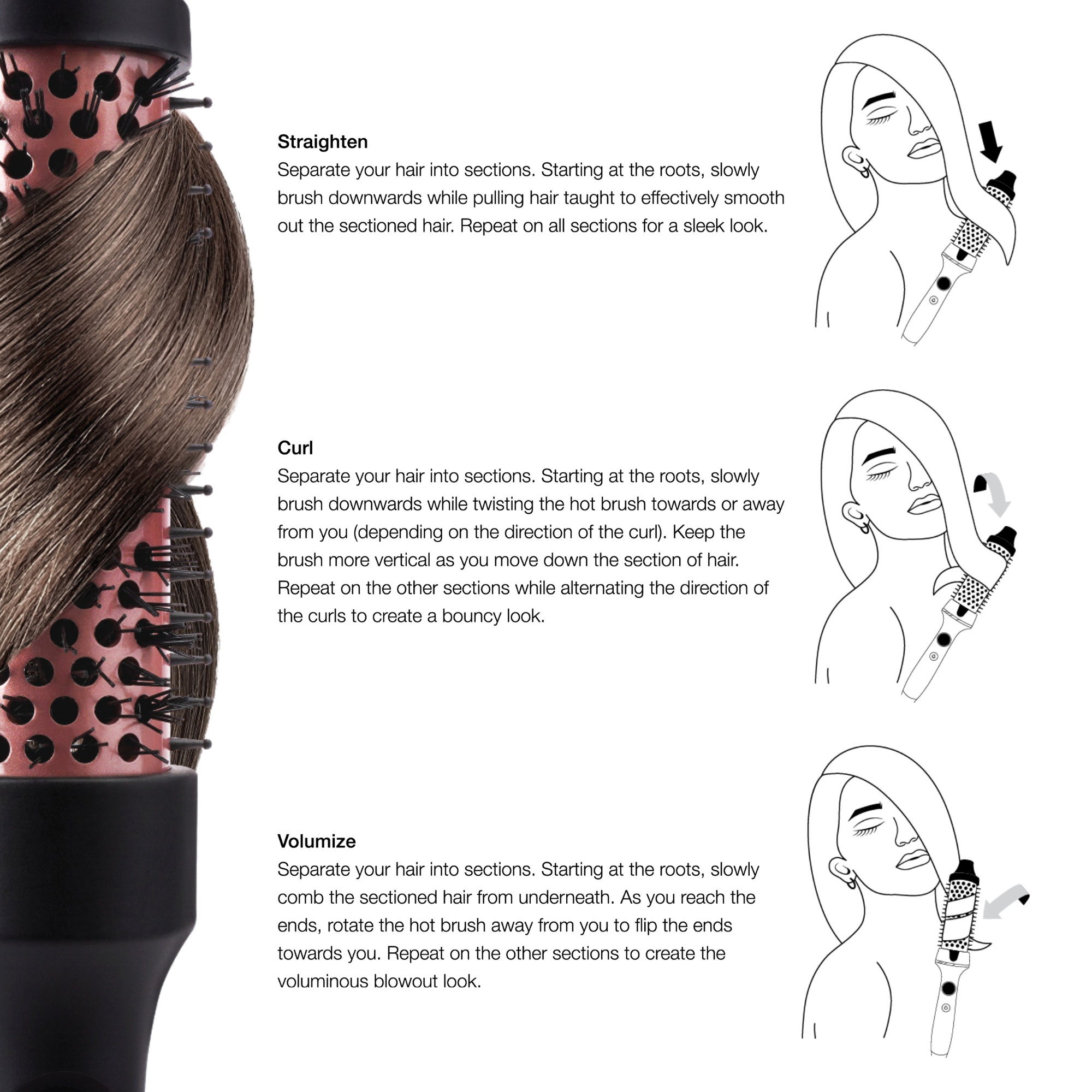Annie International | Hot & Hotter Tourmaline Ceramic Hot Styling Brush 1.25", photo 5 of 7