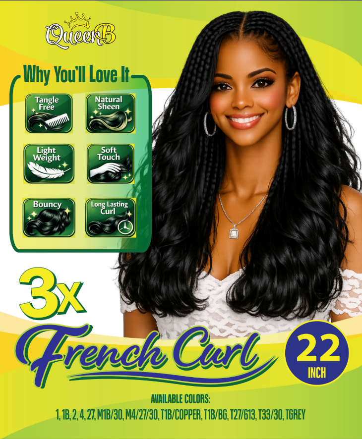 Queen B | 3X French Curl Braiding Hair