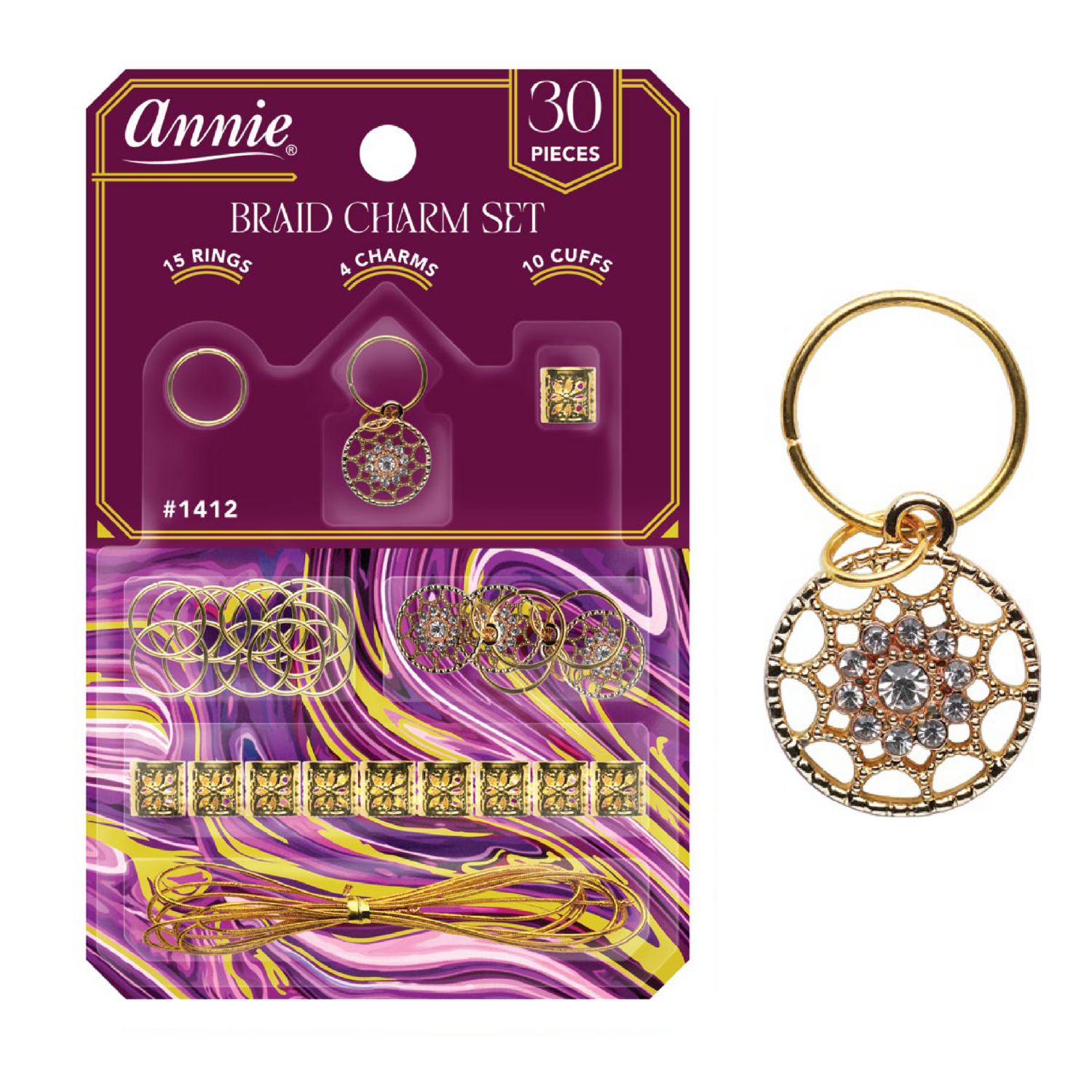 Annie International | Braid Charm Set, Diamond Wheel, photo 1 of 3