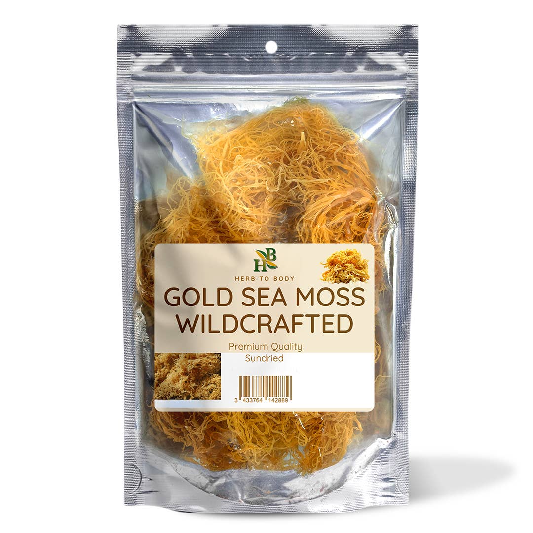 Herb To Body - Gold Sea Moss (Dry) - Wildcrafted From Caribbean 4oz, photo 1 of 8