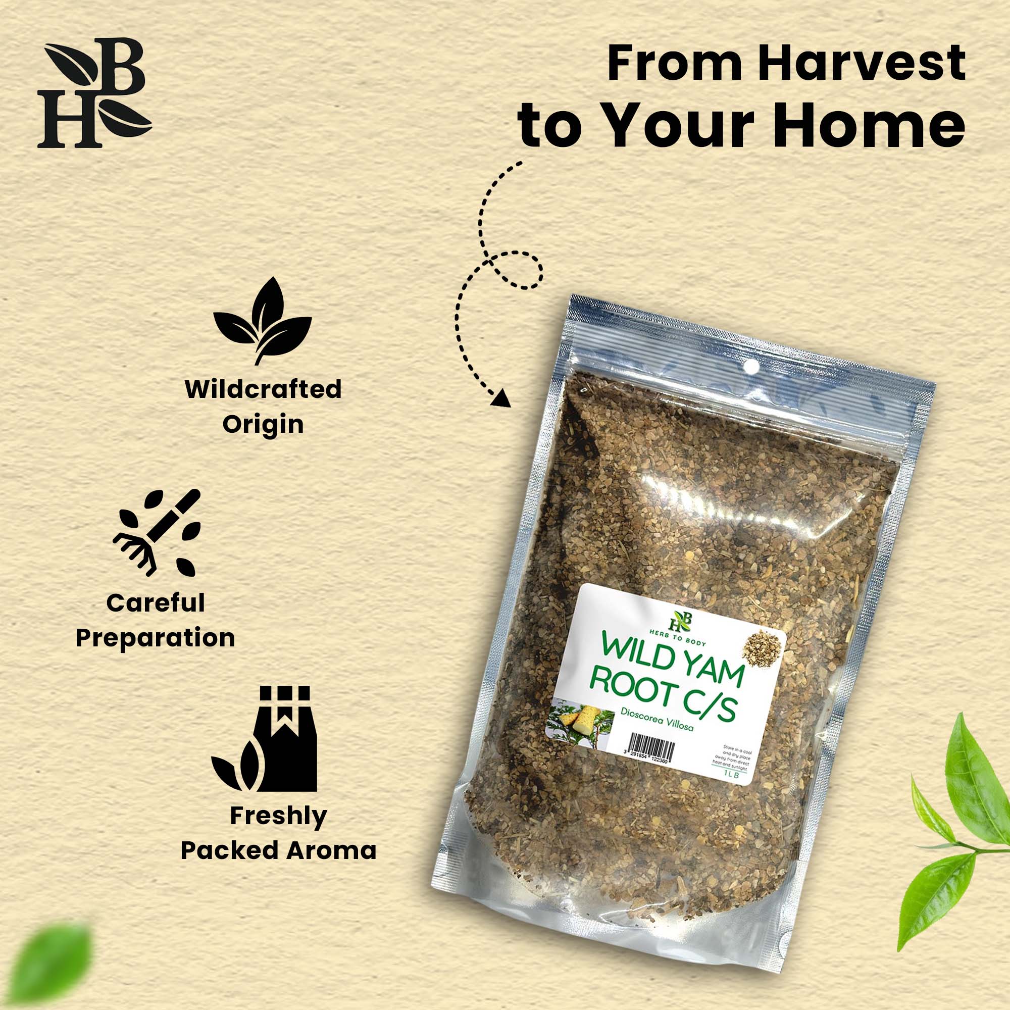 Herb To Body - Wild Yam Root C/S - 4oz, photo 6 of 8