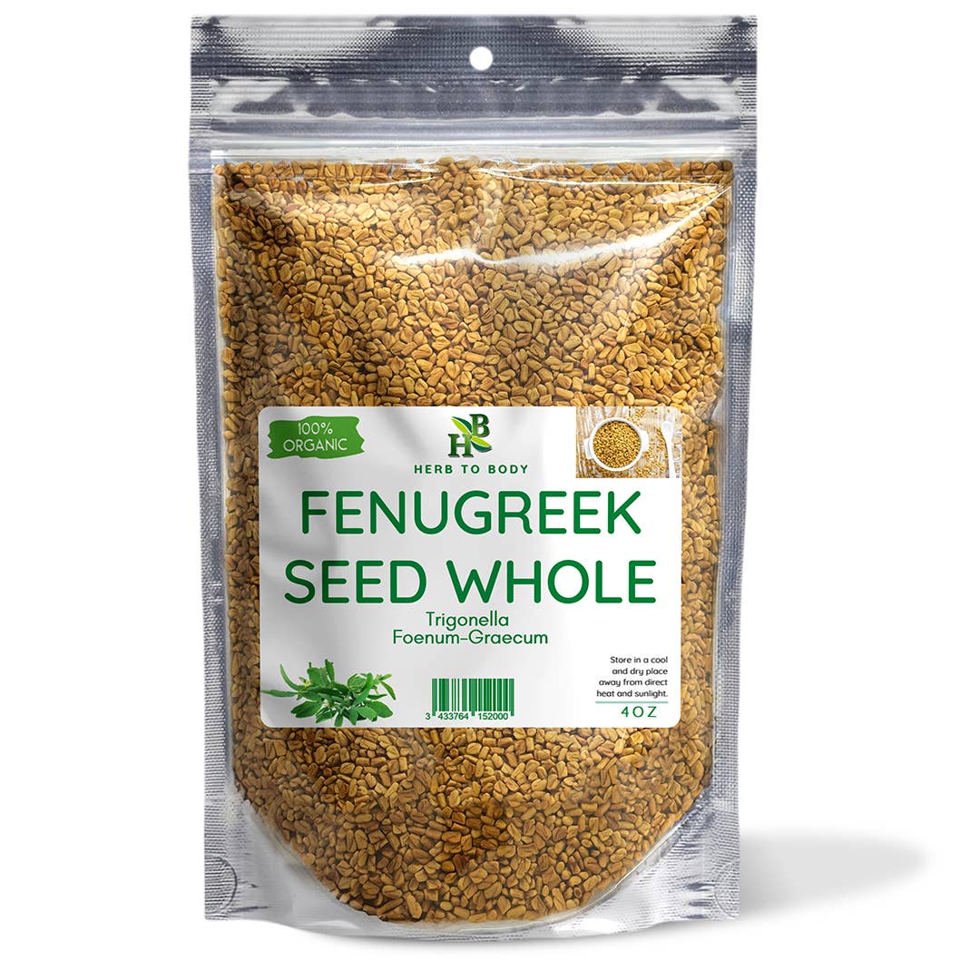 Herb To Body - Organic Fenugreek Seed Whole - 4oz | Methi | Herb To Body, photo 1 of 2
