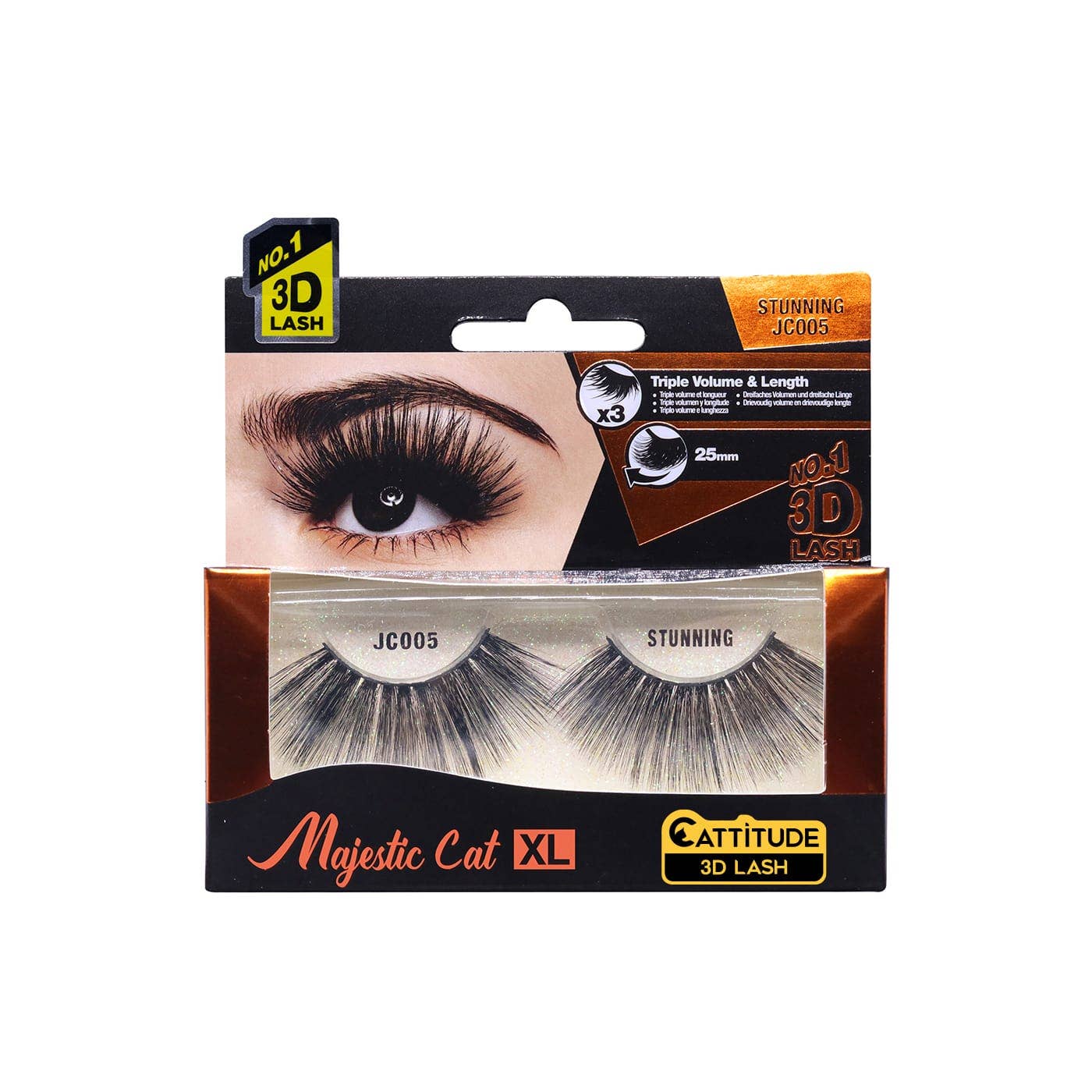 EBIN NEW YORK - Stunning - Majestic Cat 25mm 3D Lashes, photo 2 of 2