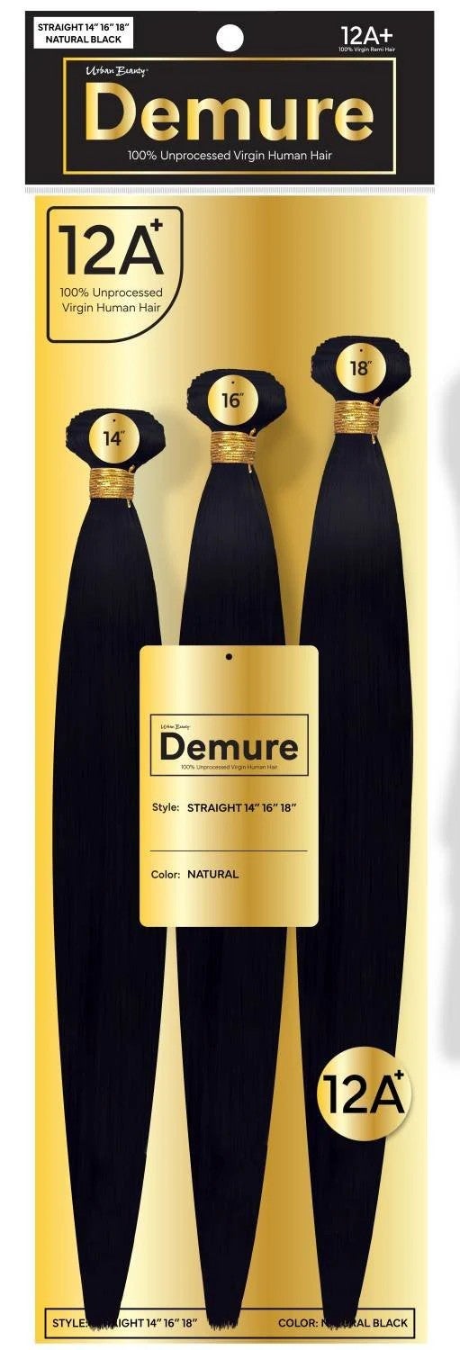DEMURE | 100% Virgin Human Hair - Straight (3 PCS), photo 3 of 4