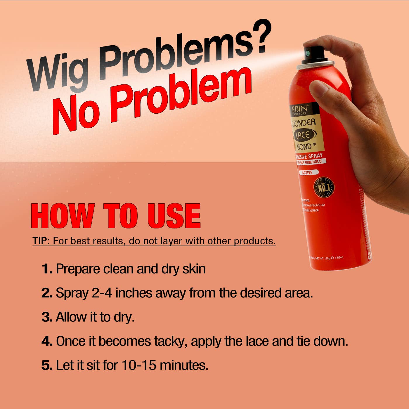 EBIN New York | Wonder Lace Bond Wig Adhesive Spray - Extreme Firm Hold, photo 8 of 8