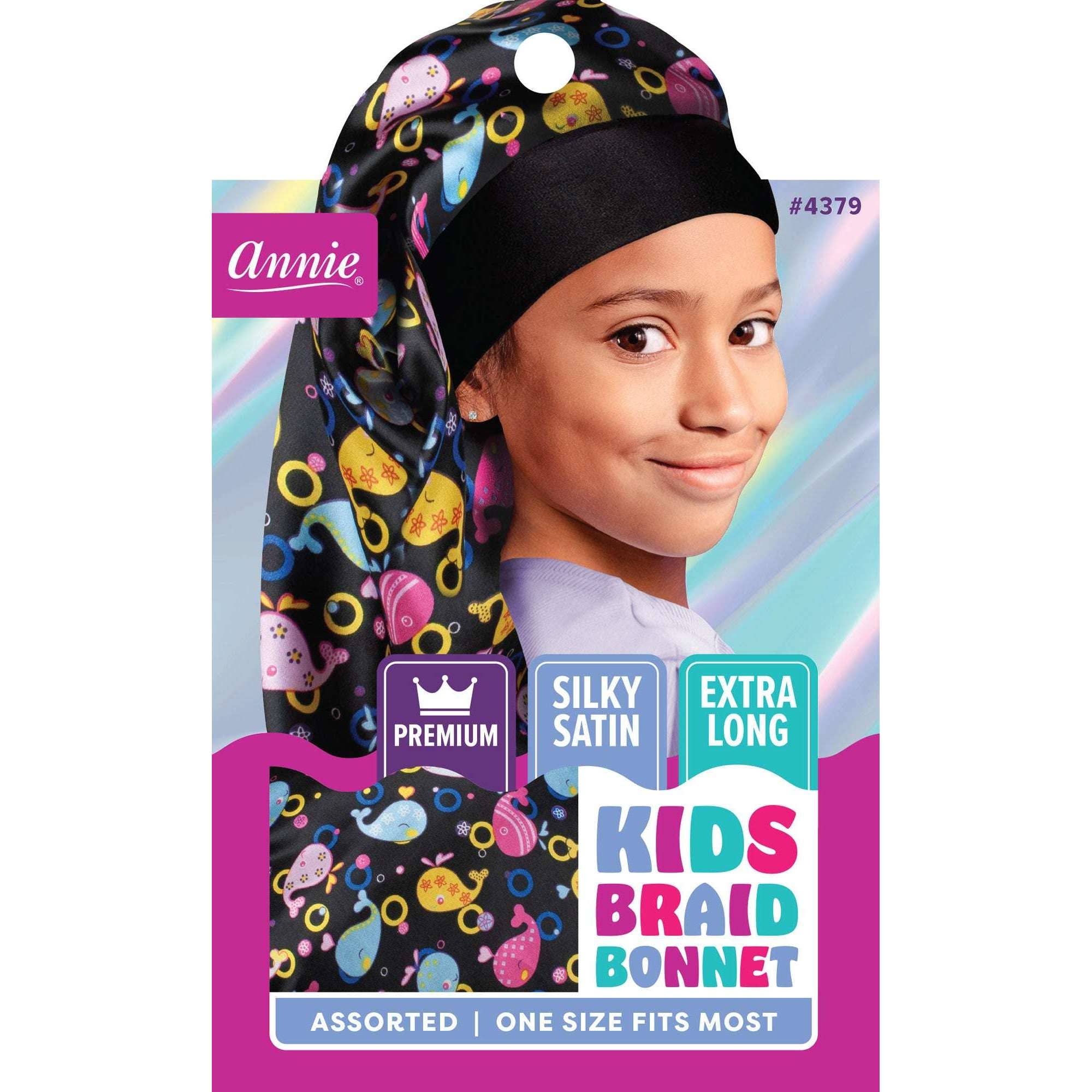 Annie International | Premium Kid's Silky Wide Edge Braid Bonnet Dual Layer, photo 3 of 3