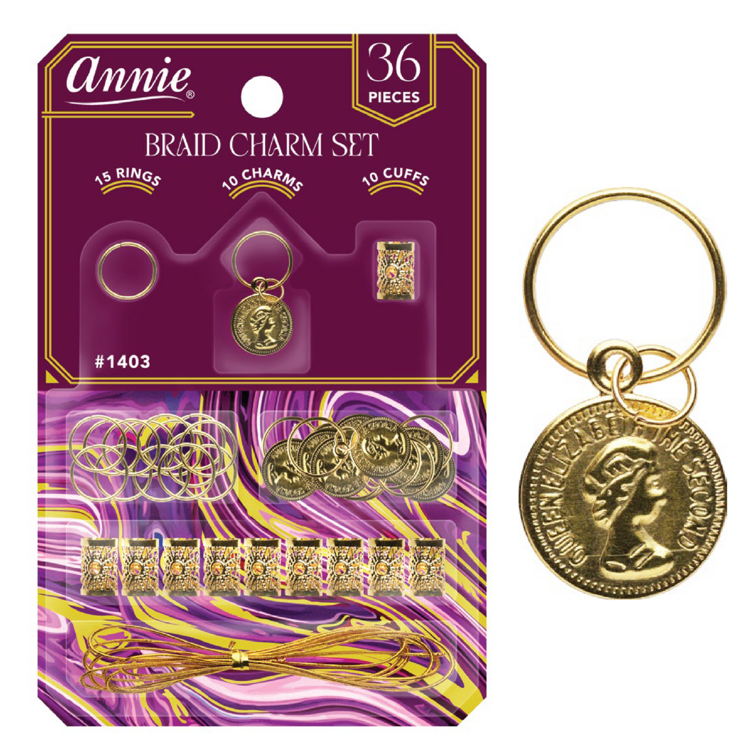 Annie International | Braid Charm Set, Coin, photo 1 of 2
