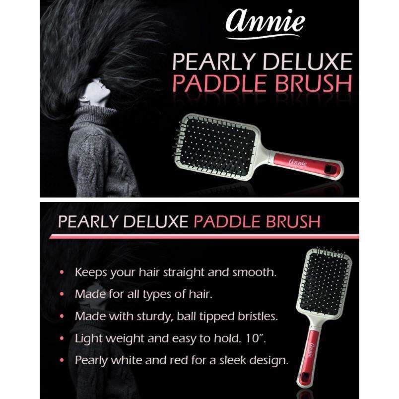 Annie International | Pearly Deluxe Paddle Brush Red, photo 2 of 4