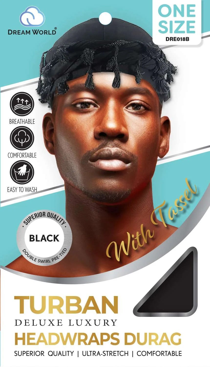 Dream | Turban Headwrap Durag with Tassels