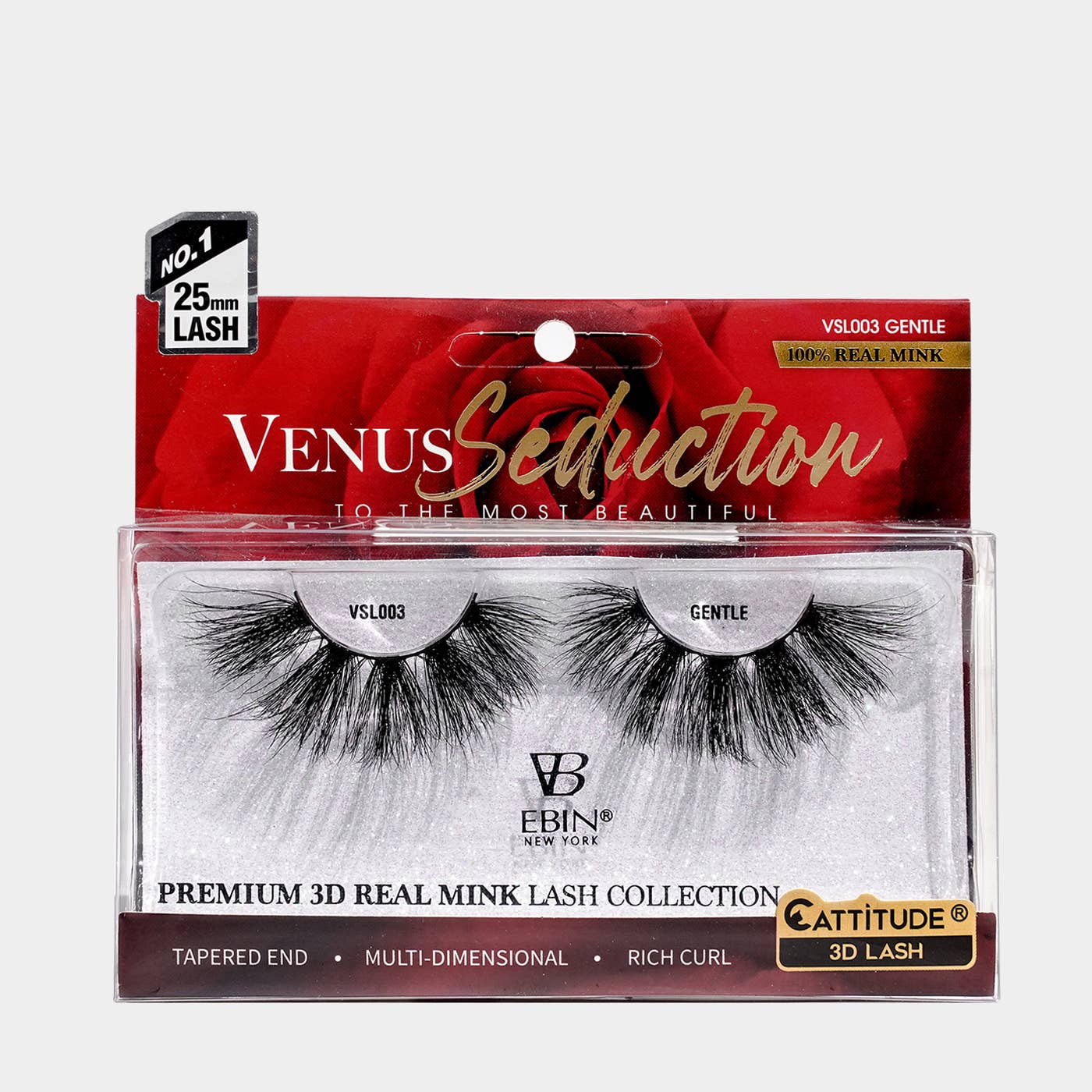 EBIN NEW YORK | Venus Seduction 25mm Real Mink 3D Lashes, photo 6 of 8