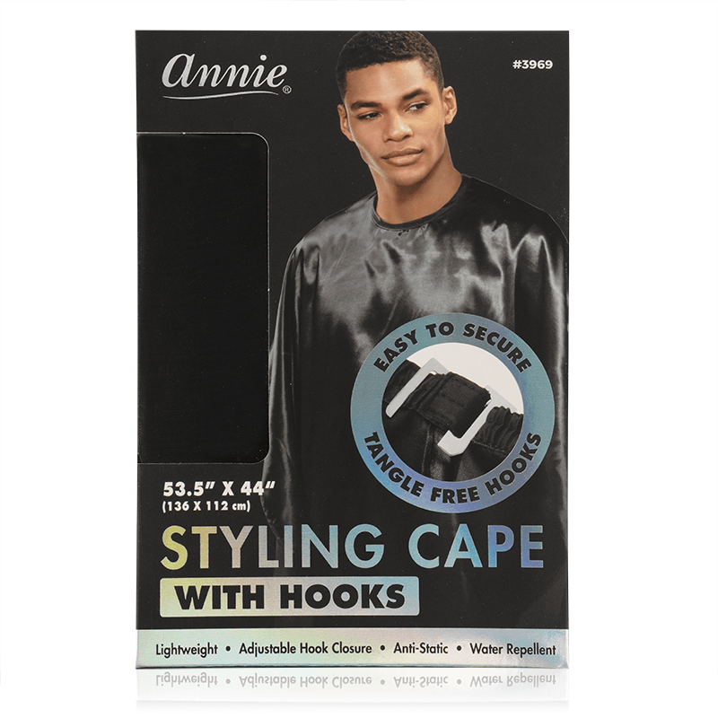 Annie International, Inc. - Annie Black Cutting Cape with Stretchable Hook, photo 1 of 3
