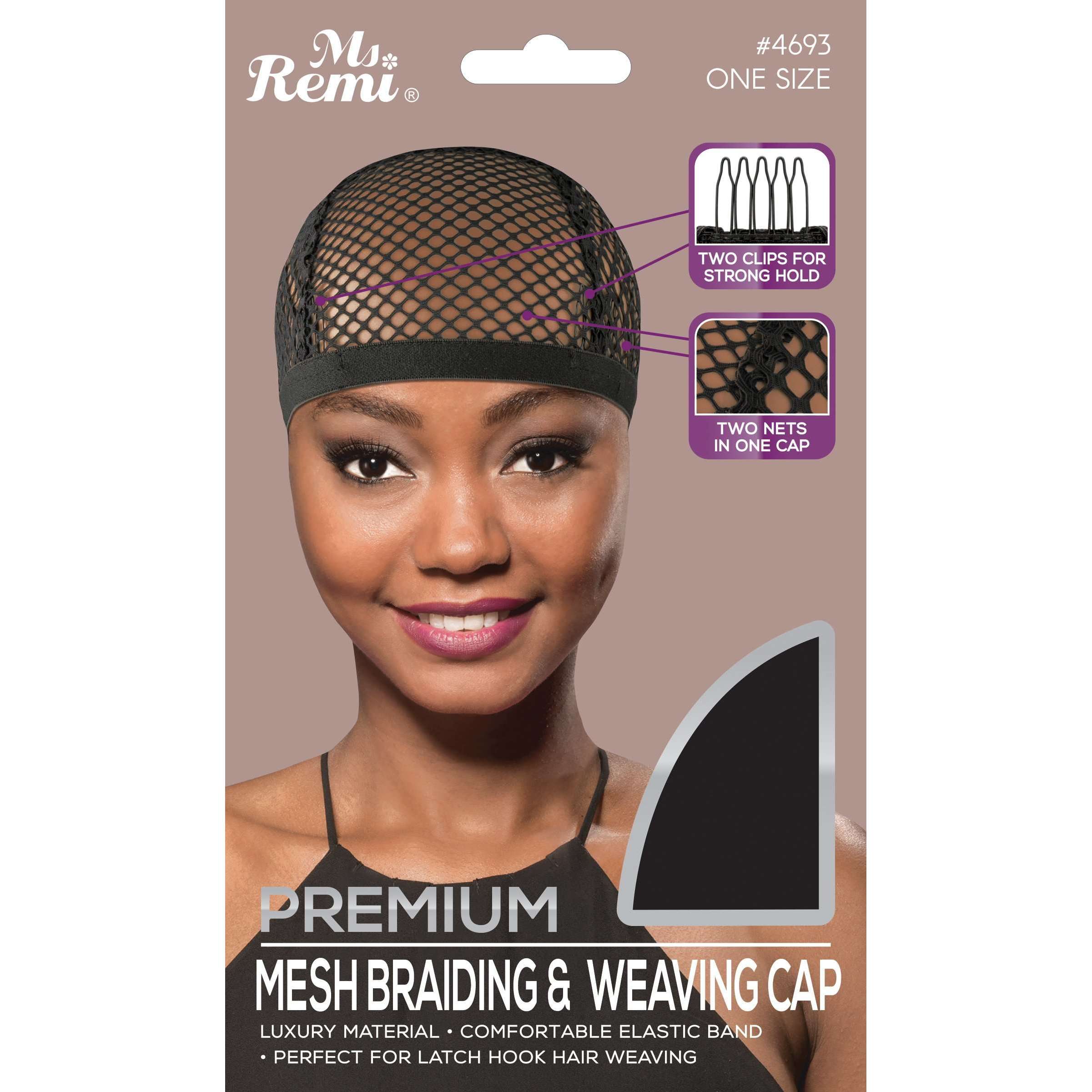 Annie International | Ms. Remi Mesh Braiding & Weaving Cap - Black